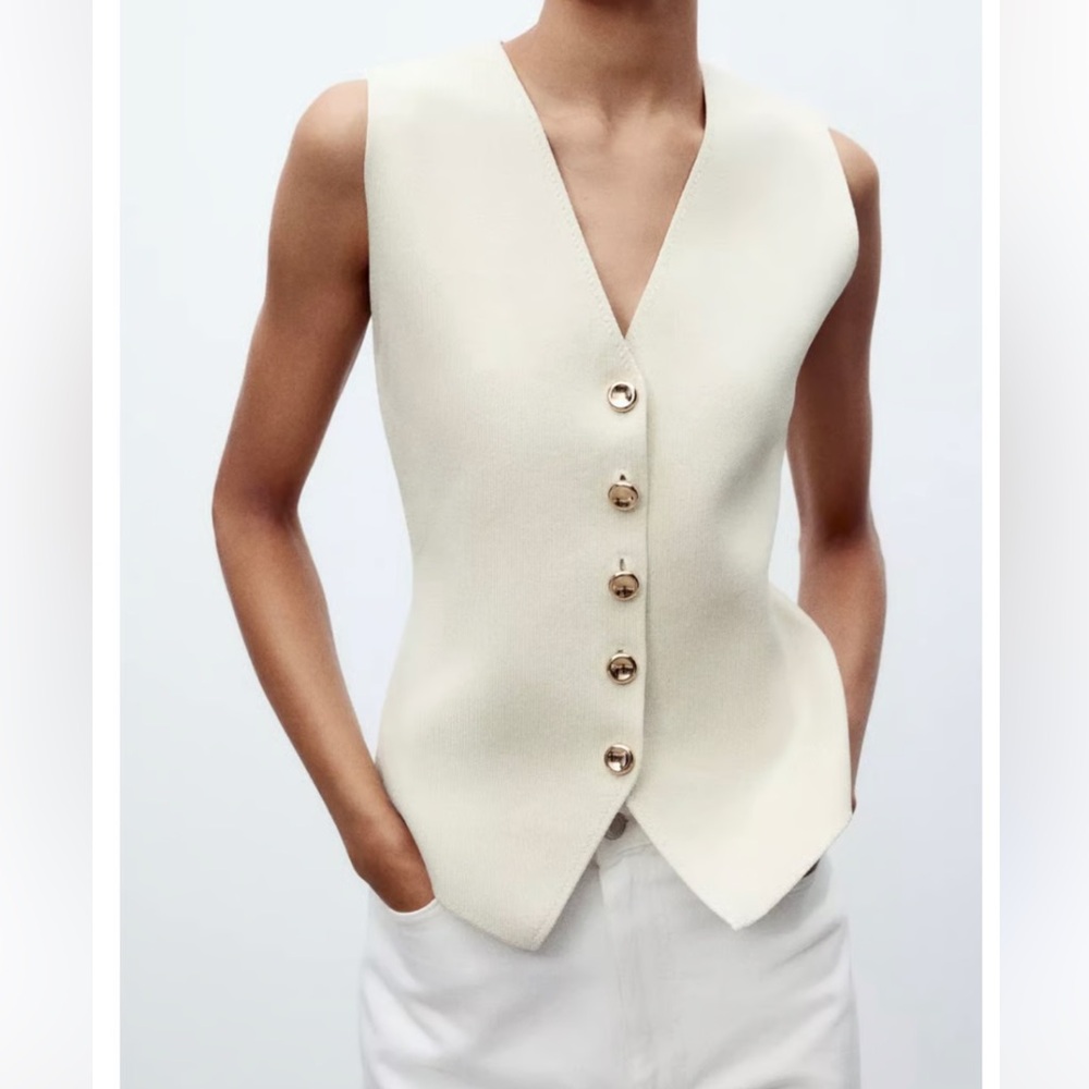 Zara Knit Waistcoat Top